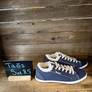 New Womens Taos Starline Blue Low Top‎ Lined Casual Shoes Sneakers Size 8.5 M